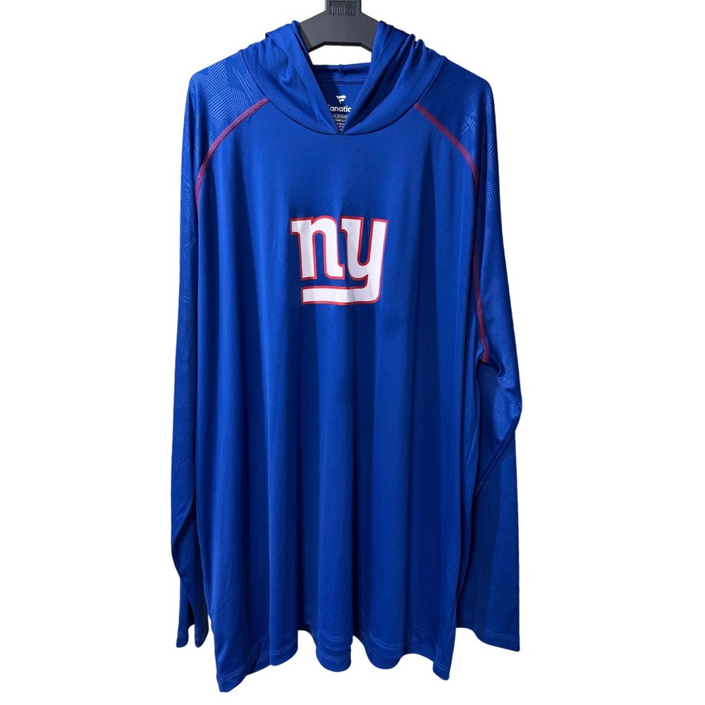 Fanatics New York Giants Mens 5XL Blue Long Sleeve Performance Hoodie NFL Team - Picture 2 of 8